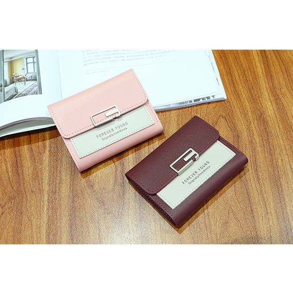 Ví Ngắn Nữ Mini FOREVER YOUNG Khóa Cách Điệu V198 Cực Hot