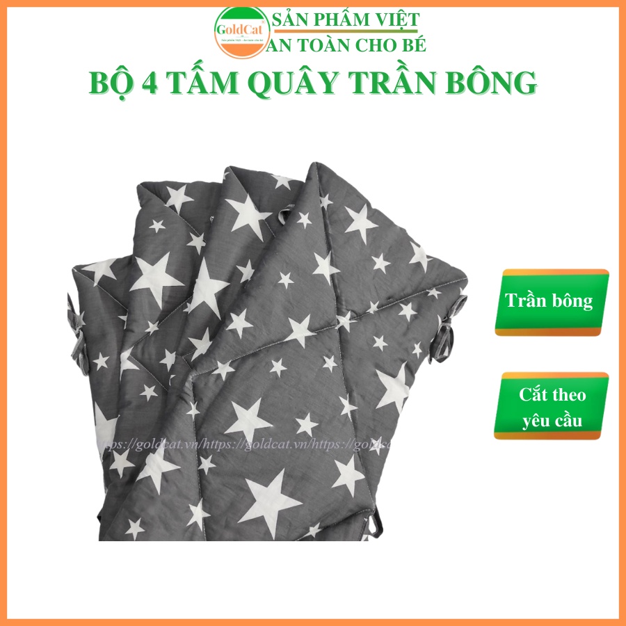 BỘ QUÂY CŨI CHO BÉ GOLDCAT – QUÂY CŨI 4 TẤM, TẠO KHÔNG GIAN AN TOÀN CHO BÉ YÊU