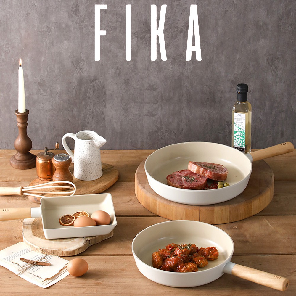 Chảo FIKA làm từ nhôm đúc phủ gốm NEOFLAM chống dính màu trắng không chứa PFOA có nhiều kích thước tùy chọn