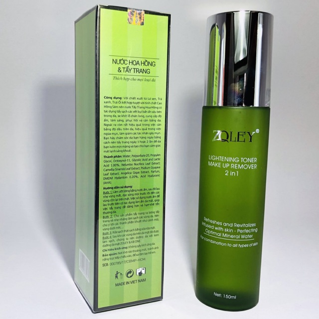 [CHÍNH HÃNG] Nước Hoa Hồng Zoley & Nước Tẩy Trang Zoley - 160ml