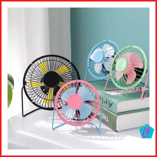 Quạt lồng sắt mini để bàn văn phòng 8inch quạt để bàn tích điện USB