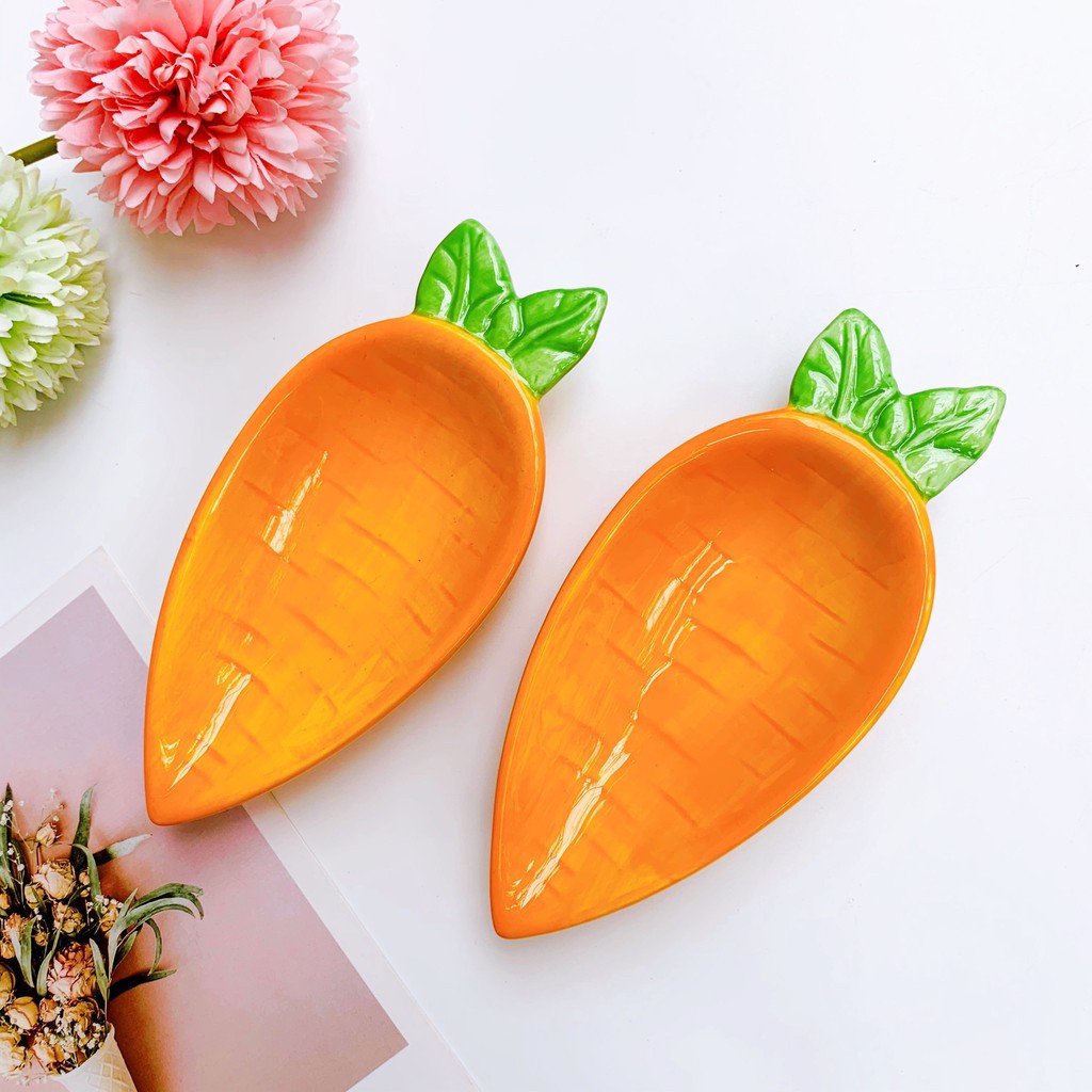 Bát Ăn Dặm Cho Bé , Đĩa Ăn Dặm Gốm Sứ Kiểu Nhật Cà Rốt