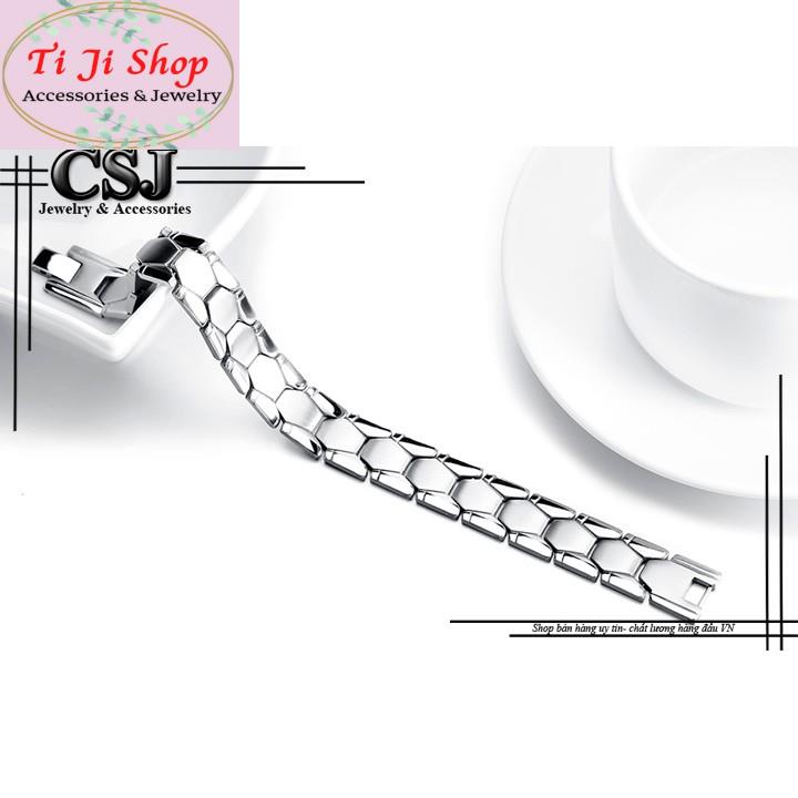 LẮC TAY NAM INOX THỜI TRANG HÀN QUỐC KIỂU LỤC GIÁC đẹp mà chất