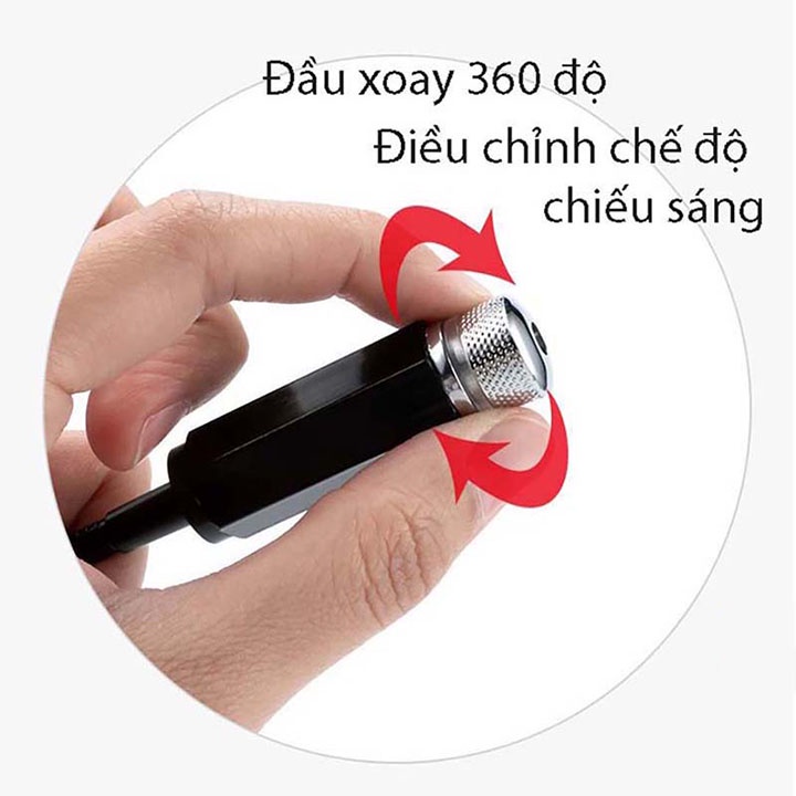 Đèn Led Chiếu Trần Xe Hơi Ô Tô Trần Nhà Cắm USB Tiện Lợi Tạo Bầu Trời Đầy Sao lung linh