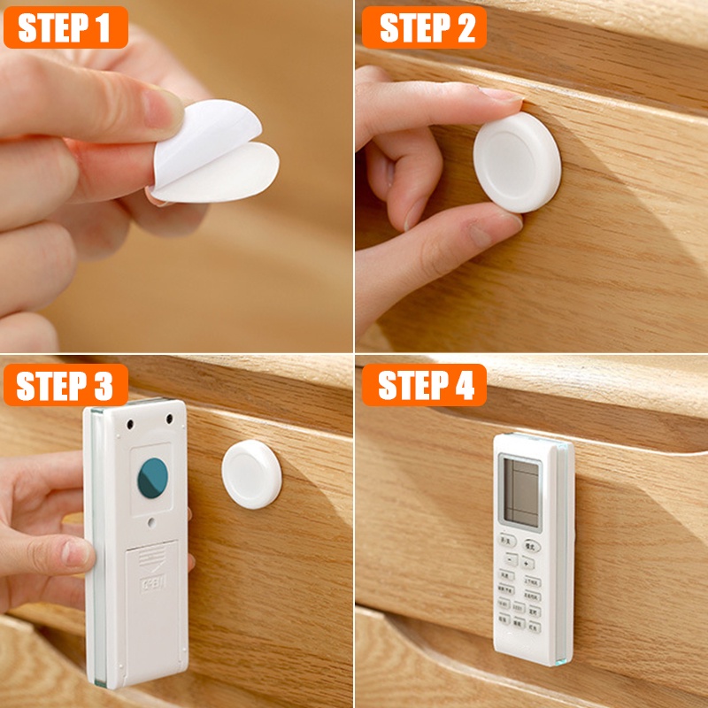 Set 2 Giá Đỡ Điều Khiển Từ Xa Gắn Tường Tự Dính Chống Mất Tiết Kiệm Không Gian Đa Năng