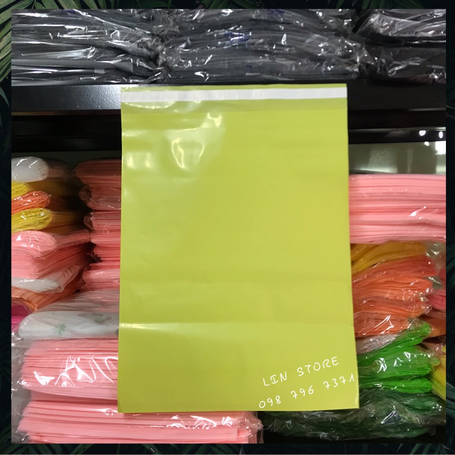 FULL SIZE - 1KG Túi Gói Hàng Niêm Phong Màu Xanh Bơ Cao Cấp - Túi Đóng Hàng Niêm Phong PE Trơn Bóng Dai Dẻo