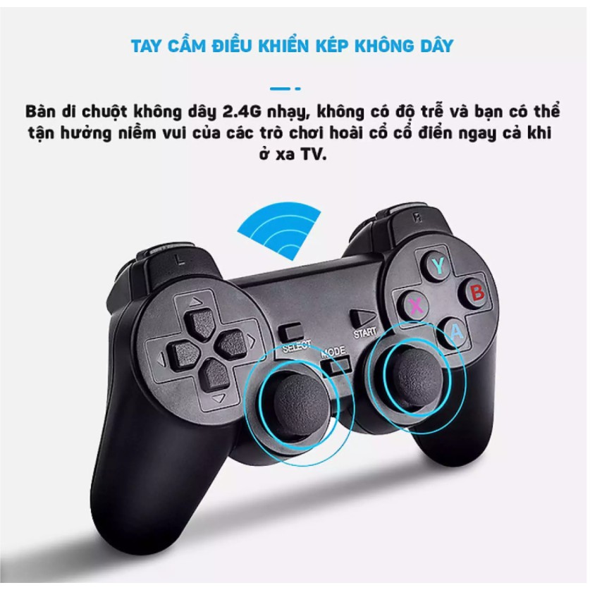 Máy chơi game cầm tay không dây 4 nút kết nối HDMI, phân giải 4K, tặng thẻ nhớ 32- BẢO HÀNH 2 NĂM