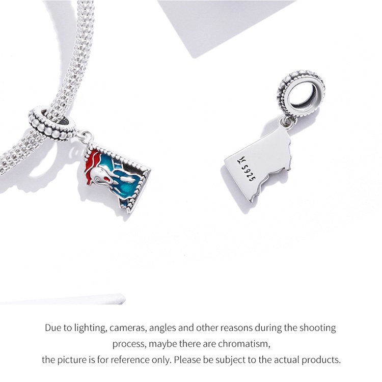 Hạt trang sức Bamoer SCC2078 bạc 925 thiết kế 4 kiểu thời trang chuyên dụng cho làm đồ trang sức thủ công