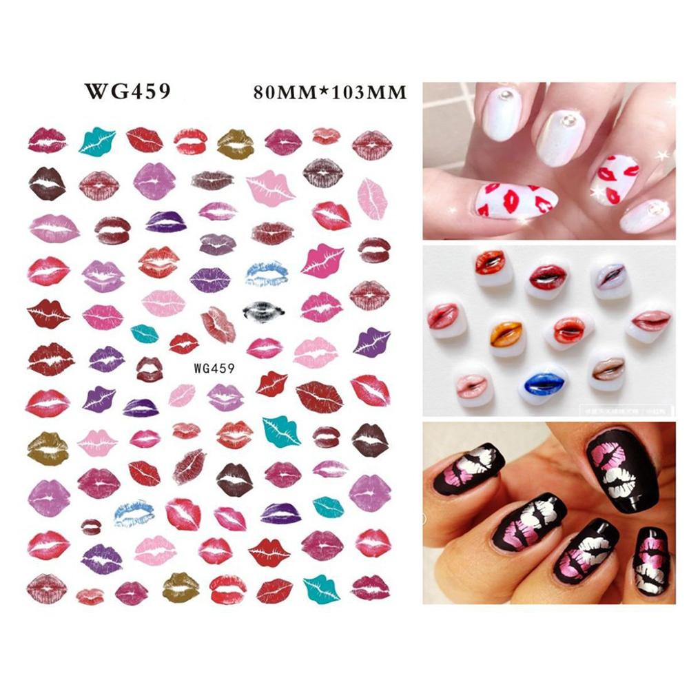 Đề Can 3D Nhiều Màu Sắc Dán Móng Nghệ Thuật Ngày Valentine