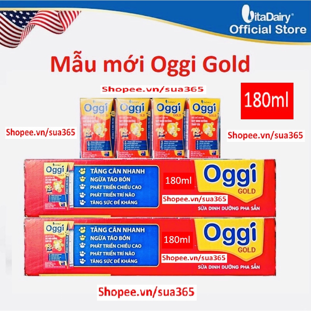 Sữa bột Pha Sẵn Oggi Gold 180ml cho Trẻ Suy Dinh Dưỡng Thấp Còi