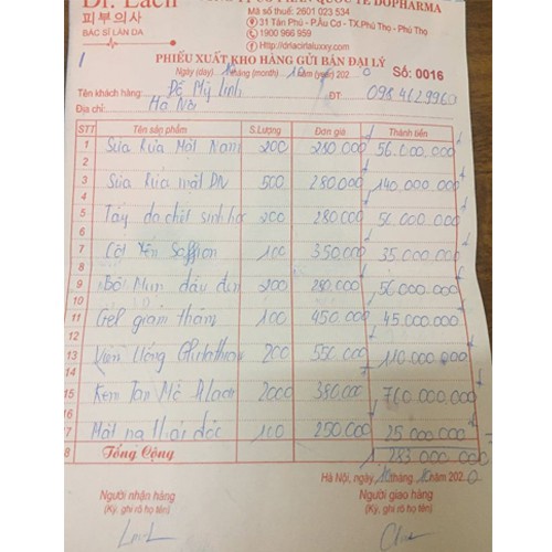 Gel nghệ giảm thâm Lamer Dr Lacir chính hãng