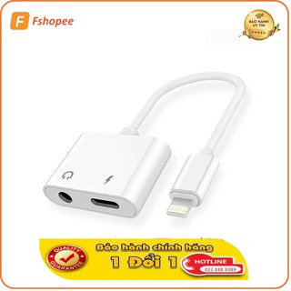 Cáp Chuyển Đổi Tai Nghe Iphone 7/7P/8/8P/X Sang 1 Lightning Và 1 Cổng 3.5 FTP (IOS 10-11-12)