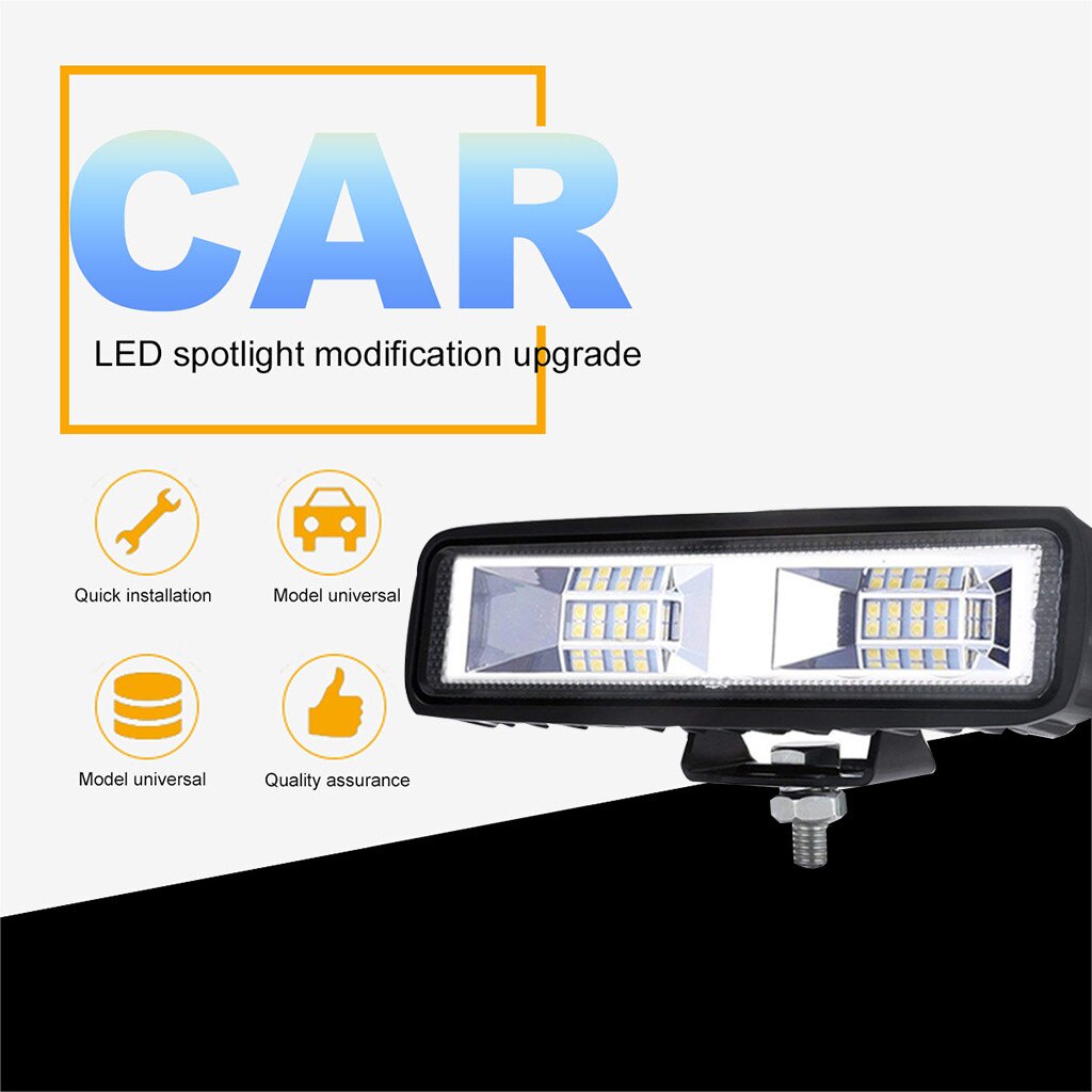 Đèn Led Trợ Sáng Dùng Cho Xe Máy Ô Tô Xe Tải 16 LED 48W 6000K Chống Nước