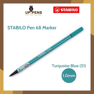 Bút lông màu Stabilo Pen 68 Marker - Màu xanh lam (Turquoise Blue)