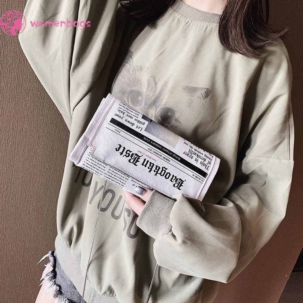 Túi mini đeo chéo thiết kế họa tiết hình tờ báo thời trang cho nữ giới | BigBuy360 - bigbuy360.vn