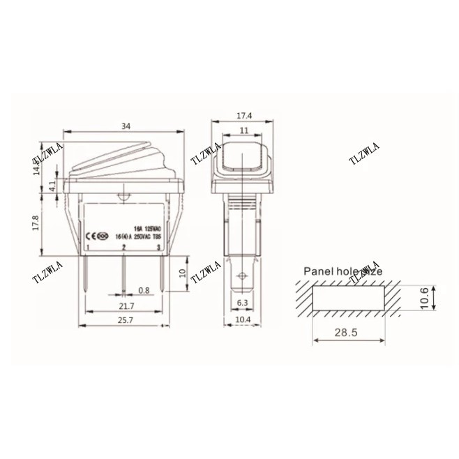 Công tắc bật tắt không thấm nước Kcd3 15a 20a 125v 250v AC