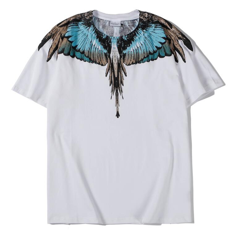 Áo kiểu tay ngắn in hình đôi cánh thiên thần cho unisex