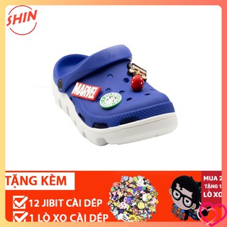 💦 dép cros xanh dương đậm đế lượn sóng,sục cross bít đầu cao cấp 👟