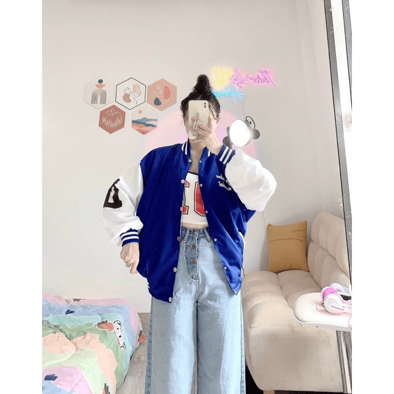 Áo Khoác Bomber Nữ Form Rộng In Chữ Phong Cách Mẫu Mới Cực HOT - CLITUS FASHION