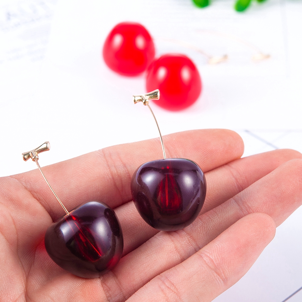 Bông tai hình quả cherry đáng yêu cho nữ