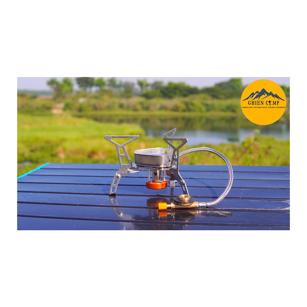 Bếp Gas Cắm Trại Mini Searock-BG02 Inox Chống Gỉ Loại Tốt Kèm Đầu Chuyển | BigBuy360 - bigbuy360.vn