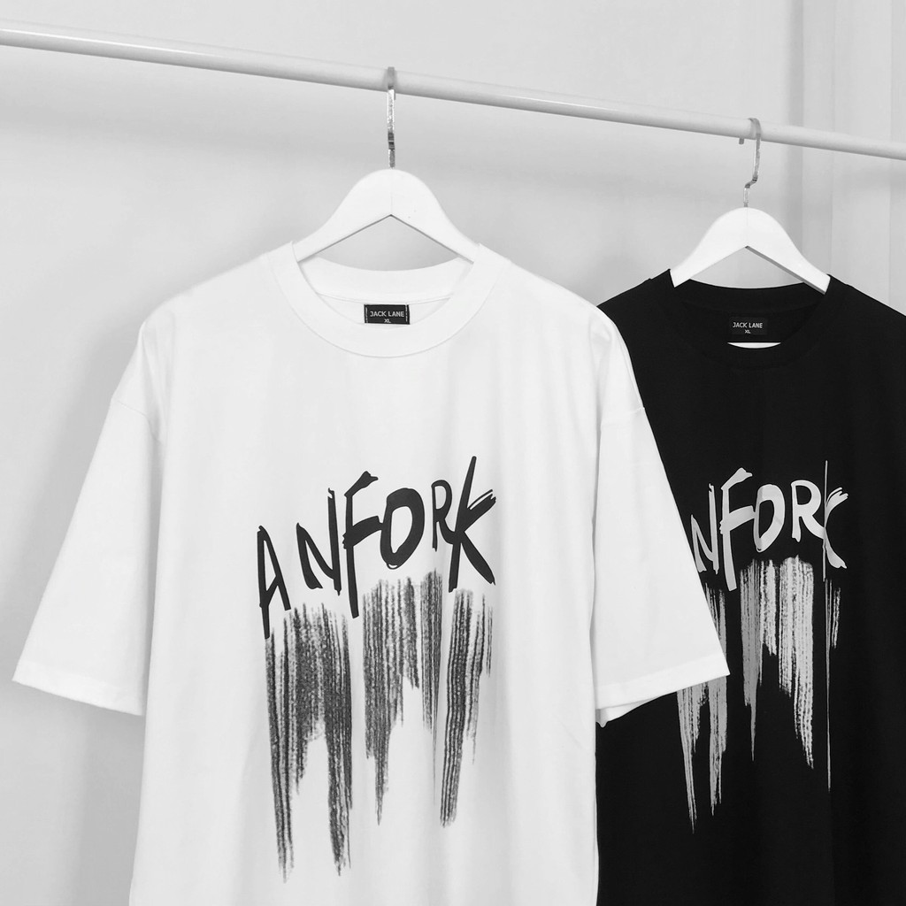 Áo phông Oversize Anfork, JACKLANE, Áo cộc tay Unisex Jack Lane