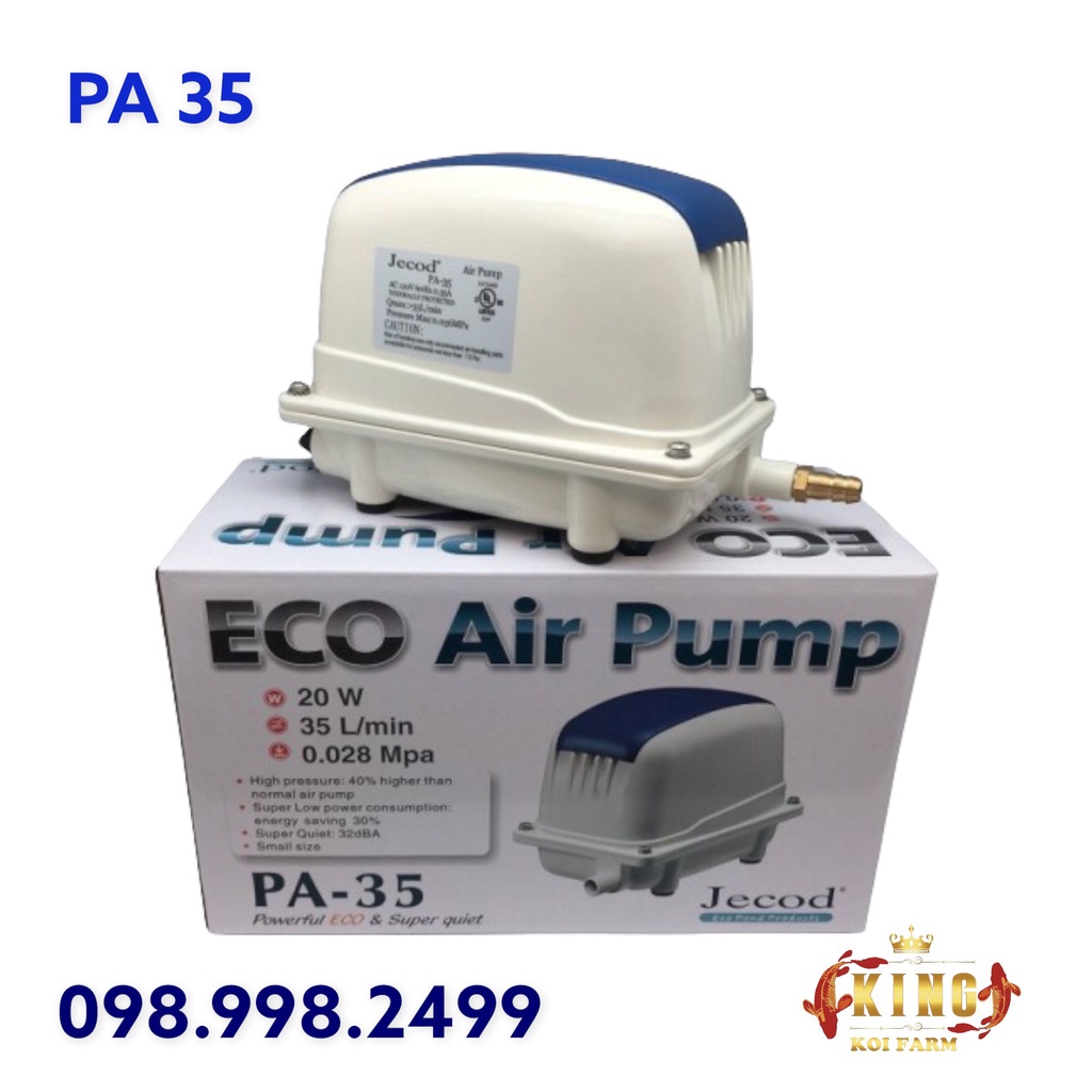 Máy sủi oxy Jecod ECO PA 35 – 45 – 60 – 80 – 100 – 150 – 200 Cho hồ cá koi Koi