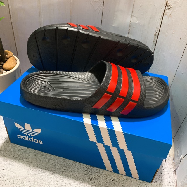 Dép đúc duramo quai ngang đúc 3 sọc chuẩn - hộp xịn