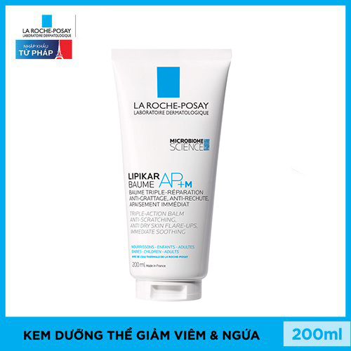 Kem Dưỡng Làm Dịu Dành Cho Da Bị Ngứa Mẩn Đỏ Bị Viêm Dùng Được Cho Trẻ Em Và Trẻ Sơ Sinh La Roche Posay Baume AP+M 200ml