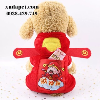ÁO THẦN TÀI CÓ NÓN CHO CHÓ MÈO XUDAPET -SP000509