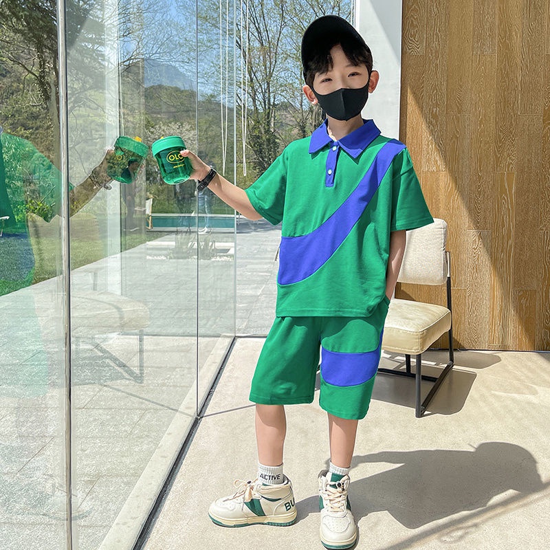 Bộ Quần Áo POLO Ngắn Tay Thời Trang Hè Năng Động Cho Bé Trai