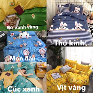 Vỏ Chăn Ga Gối Poly 5 món cotton poly cao cấp ( được chọn mẫu)