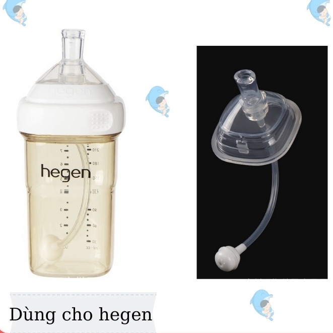 Núm Ống Hút Silicon Cho Bé Tập Hút An Toàn Thay Thế Núm Ti Thành Bình Uống Nước, Dốc Không Chảy Nước