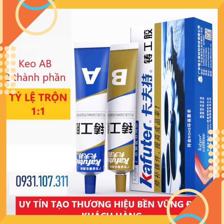 Keo dán sắt 2 thành phần AB, có khả năng chịu nhiệt tốt siêu bền, siêu chắc - Keo chuyên dụng vá vết thủng, nứt kim loại