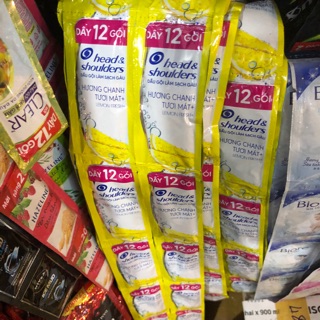 Dây Dầu gội Head & Shoulders mát lạnh hương chanh mới 12-14 gói tuỳ đợt khuyến mãi