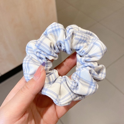 Dây buộc tóc, Cột tóc Scrunchies Co Giãn Họa Tiết Vải Caro Thời Trang Cho Nữ