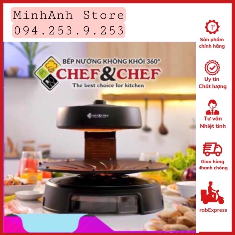 Bếp nướng Chef&Chef BBQ không khói Hàn Quốc_ Hàng loại 1.