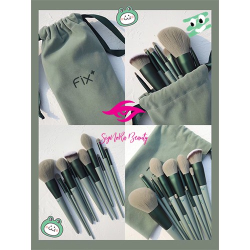 Bộ cọ trang điểm Fix 13 cây + túi vải + hộp