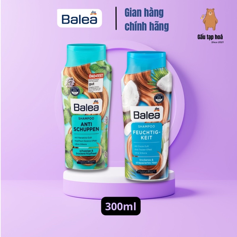Dầu gội đầu Balea hương bạc hà và hương dừa nhập khẩu Đức