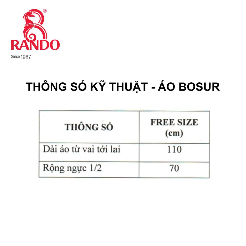 Áo Mưa Bít Sườn Mặc 1 Người, RANDO Chính Hãng, Nhẹ Nhàng, Thời Trang, Nhựa Cao Cấp Không Thấm Nước