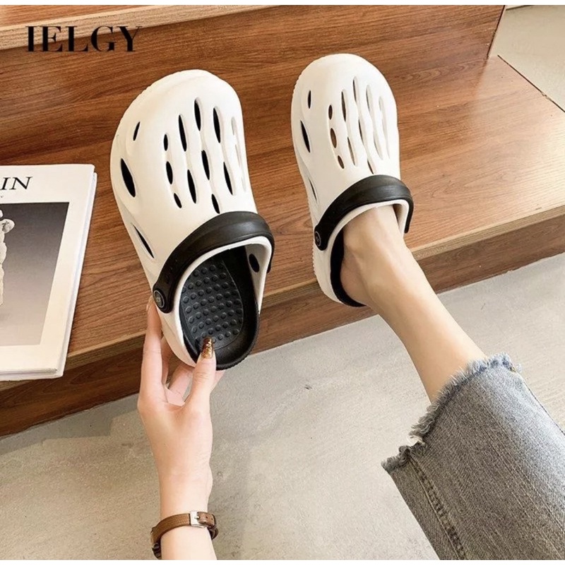 Dép sục lỗ nữ đế độn 4cm siêu nhẹ đi biển đi mưa  - SL023
