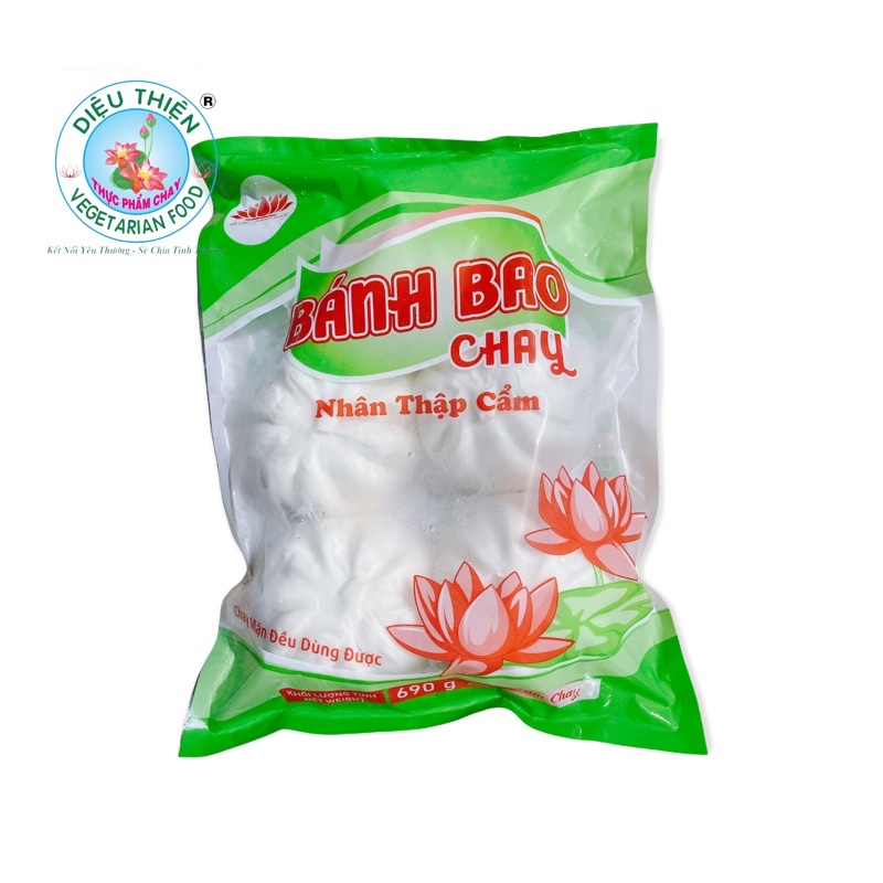 BÁNH BAO CHAY NHÂN THẬP CẨM BỊCH 5 CÁI/ HÀNG NGON SẠCH THUẦN CHAY