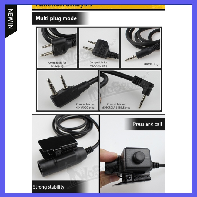 Tai Nghe Chiến Thuật Z.tactical PTT U94 PTT Chất Lượng Cao