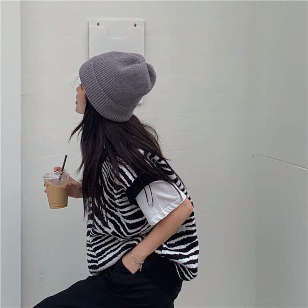 Áo Thun GILE Xuân Hè Loang Ngựa Vằn Form Rộng Unisex Ulzzang