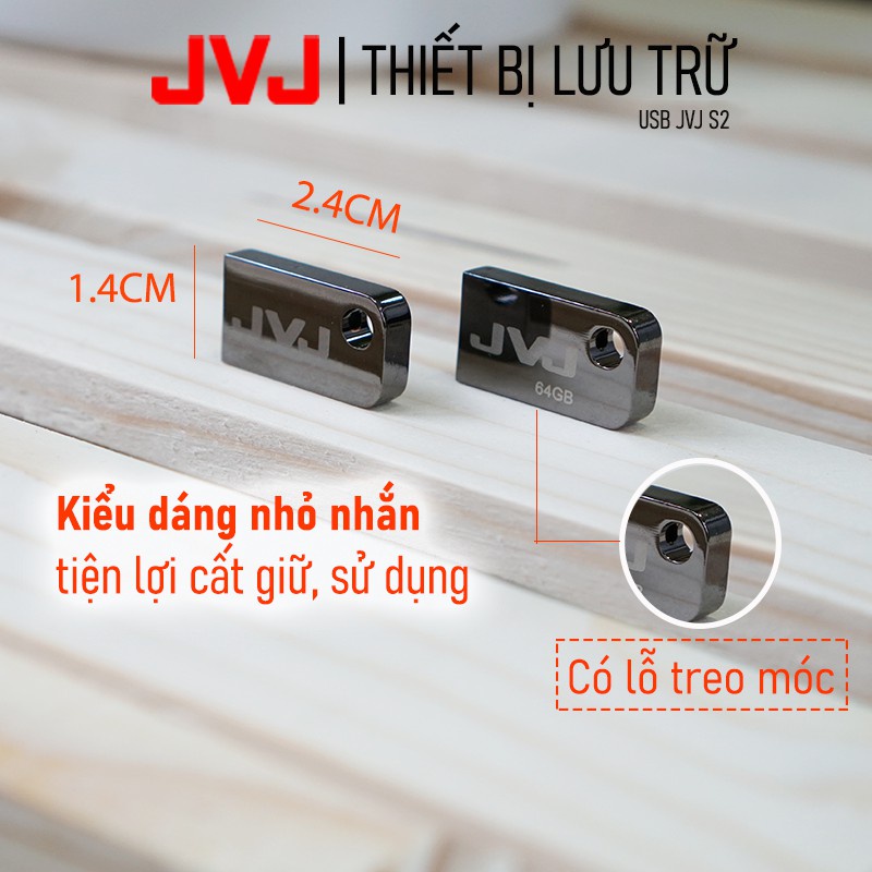 USB 64Gb 32Gb 16Gb 8Gb 4Gb 2.0 JVJ S3 lưu trữ copy tốc độ cao chống nước hỗ trợ cài win vỏ kim loại - bảo hành 5 năm