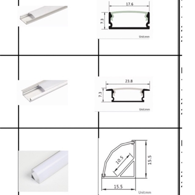 NHÔM U ĐỊNH HÌNH LED profile 509
