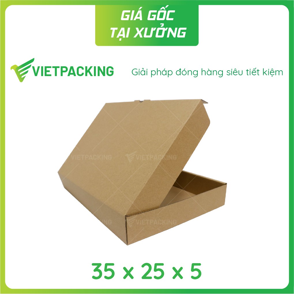 35x25x5 - 15 hộp carton nắp gài đẹp, giấy cứng V196