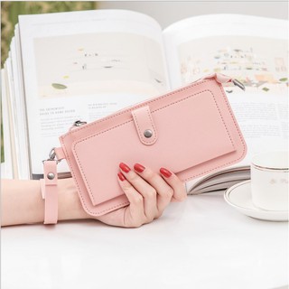 Ví Cầm Tay Nữ Bóp Cầm Tay Nữ Trơn Dáng Dài Cao Cấp Sang Trọng Phong Cách Hàn Quốc V16