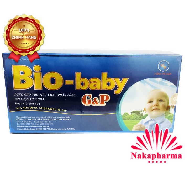 Cốm vi sinh Bio-baby G&P | Hỗ trợ tiêu hóa, giúp bé ăn ngon miệng, hấp thu tốt | Biobaby GP