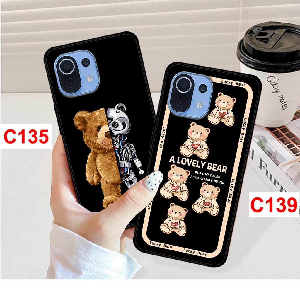 Ốp Xiaomi Mi 11 - Mi 11 Lite - Mi 11 Lite 5G NE in hình gấu bear cute, thời trang . ốp lưng xiaomi redmi rẻ bền đẹp.